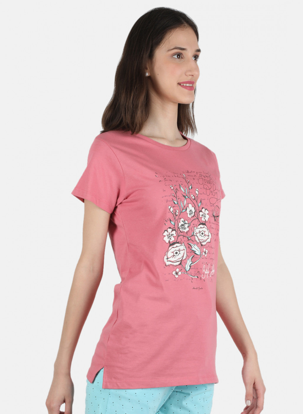 Women Navy Blue Printed Top 2Pc Set