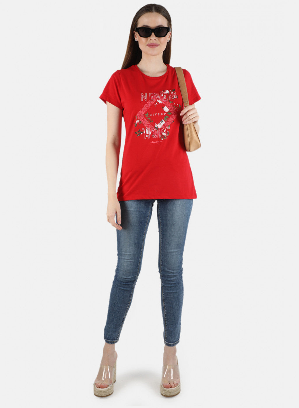 Women Red & Black Printed 2 Pc Top Set