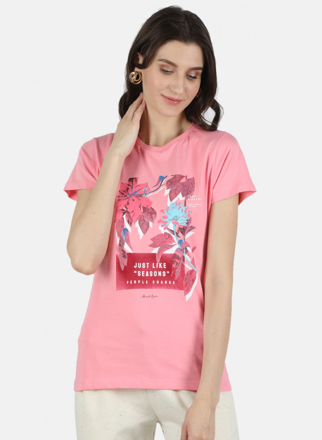 Women Pink & Blue Printed Top 2 PCs