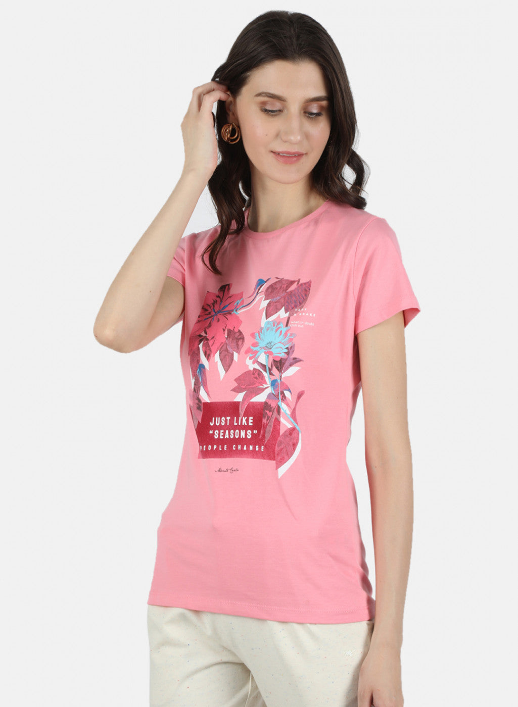 Women Pink & Blue Printed Top 2 PCs