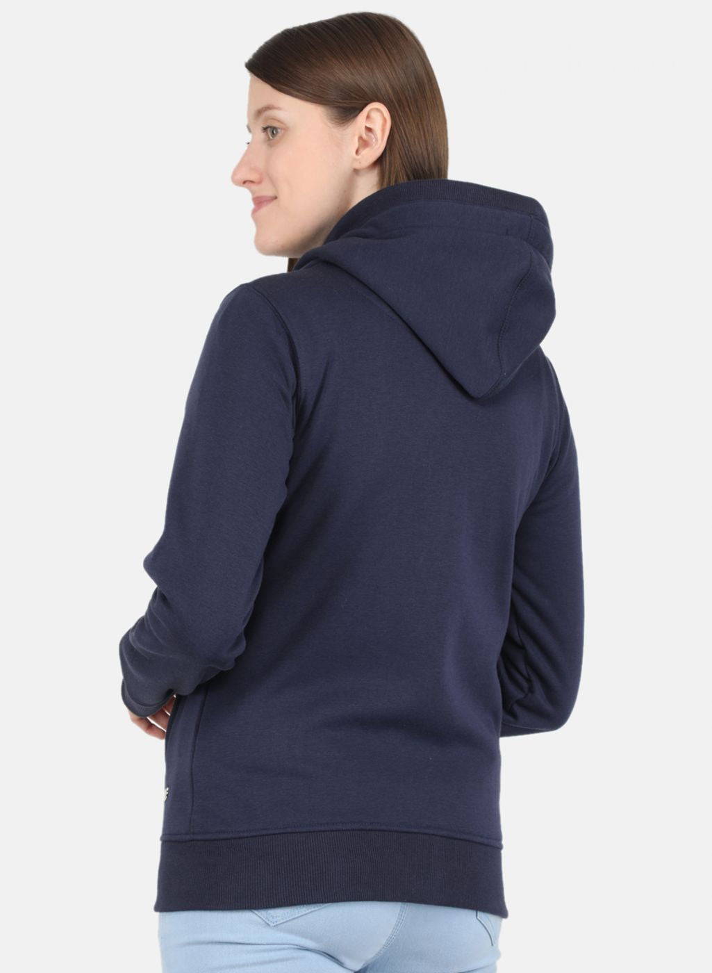 Women Blue Solid Sweatshirt