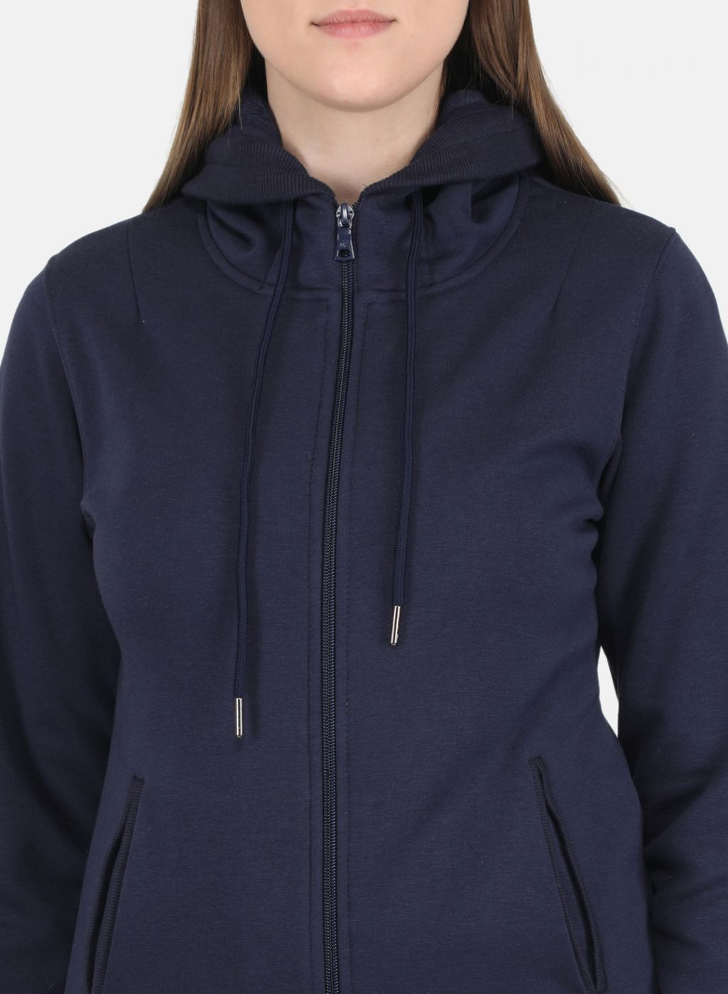 Women Blue Solid Sweatshirt