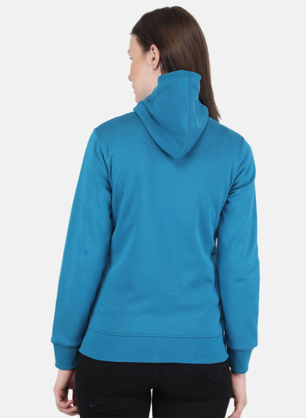 Women Blue Solid Sweatshirt