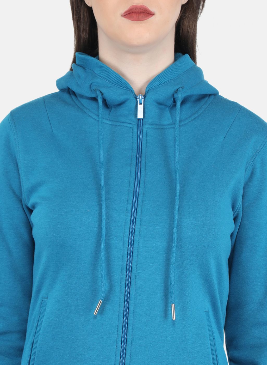 Women Blue Solid Sweatshirt