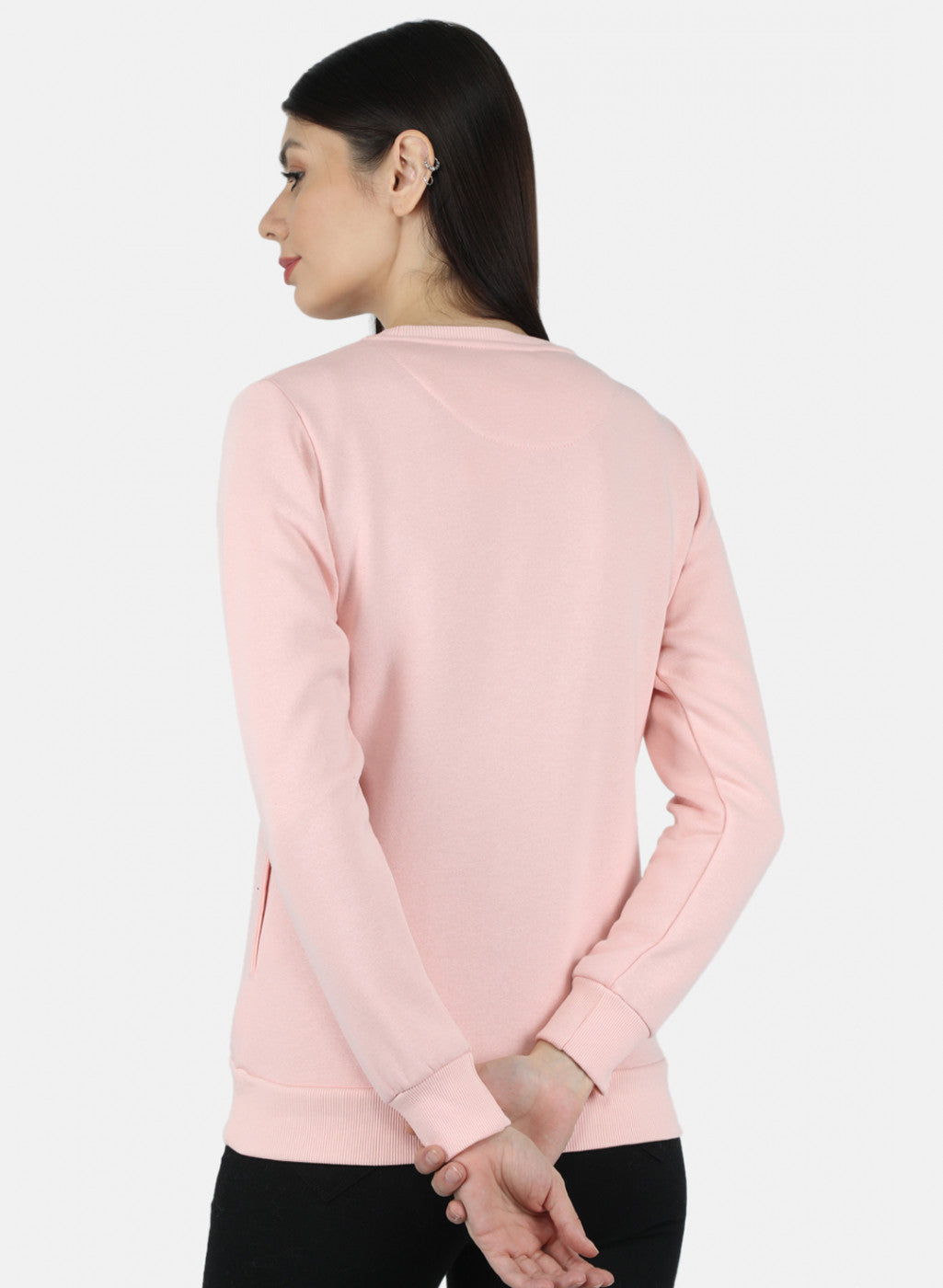 Women Pink Embroidered Sweatshirt