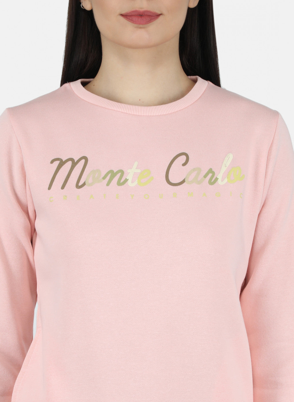 Women Pink Embroidered Sweatshirt