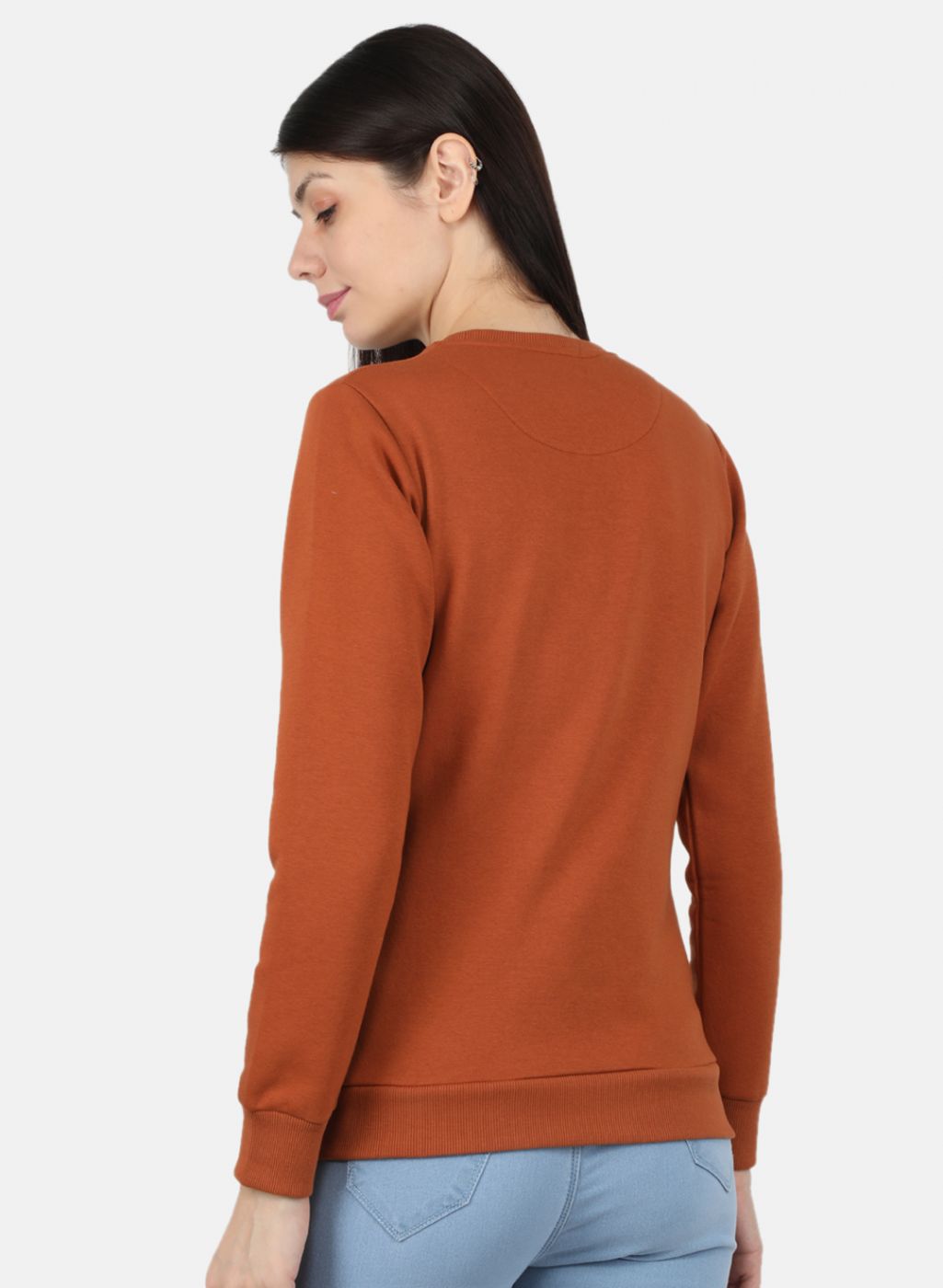 Women Light Brown Embroidered Sweatshirt