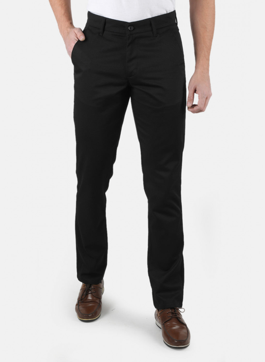 Men Black Regular Fit Trouser