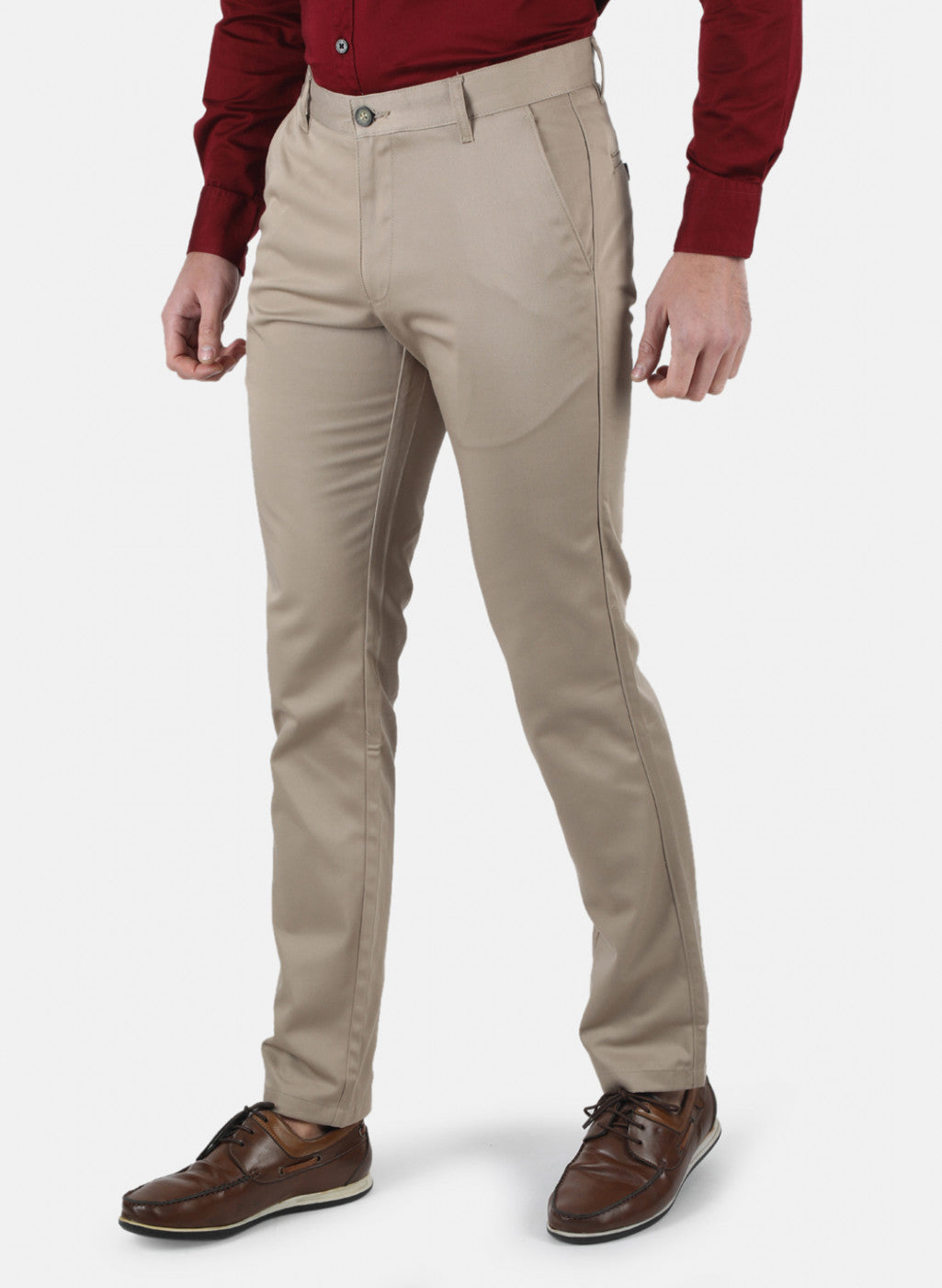 Men Khaki Regular Fit Trouser