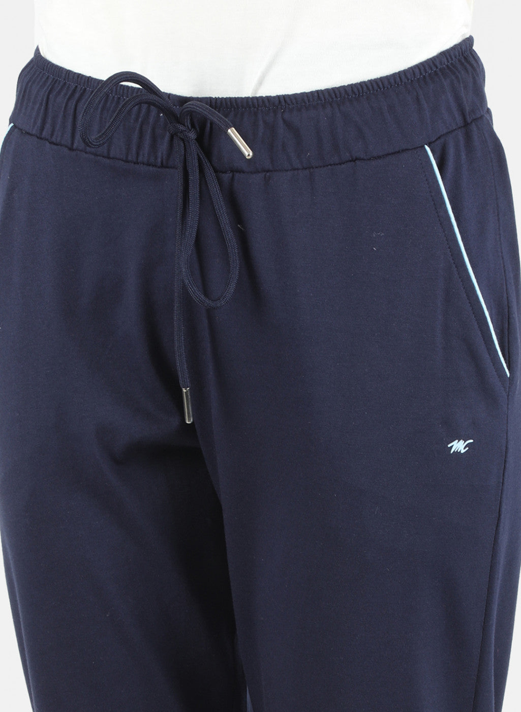 Women Navy Blue Plain Capri