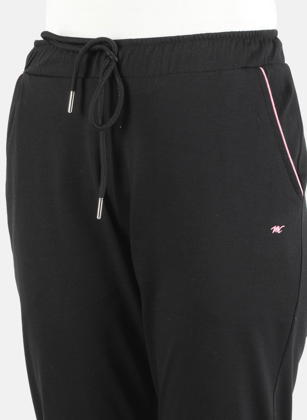 Women Black Plain Capri