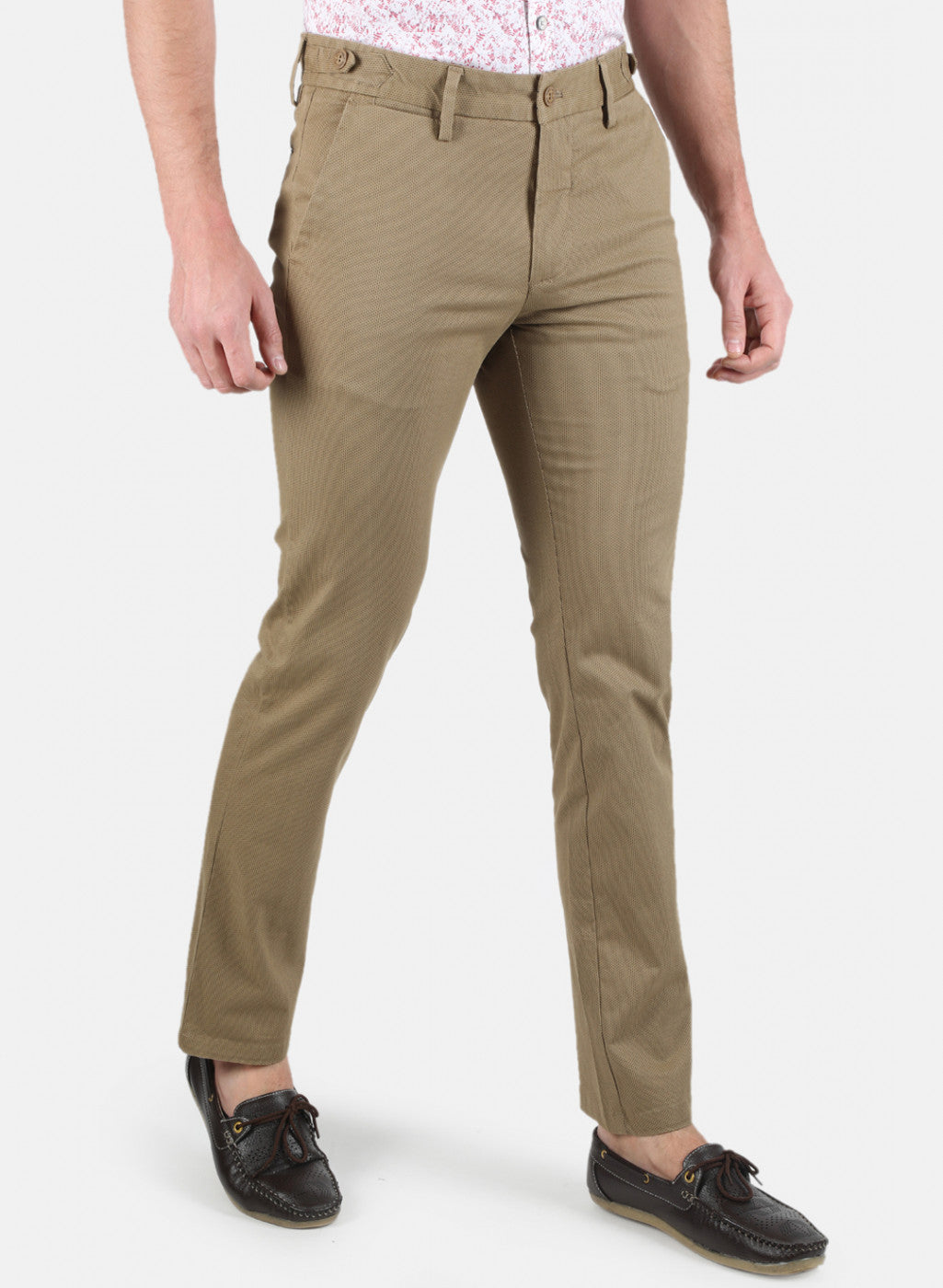 Men Brown Smart Fit Trouser