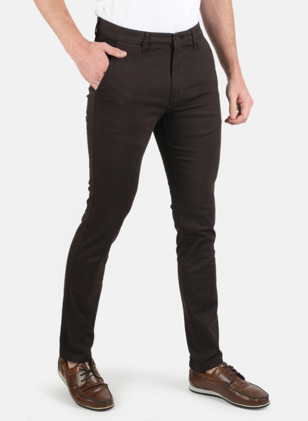 Men Brown Slim Fit Trouser