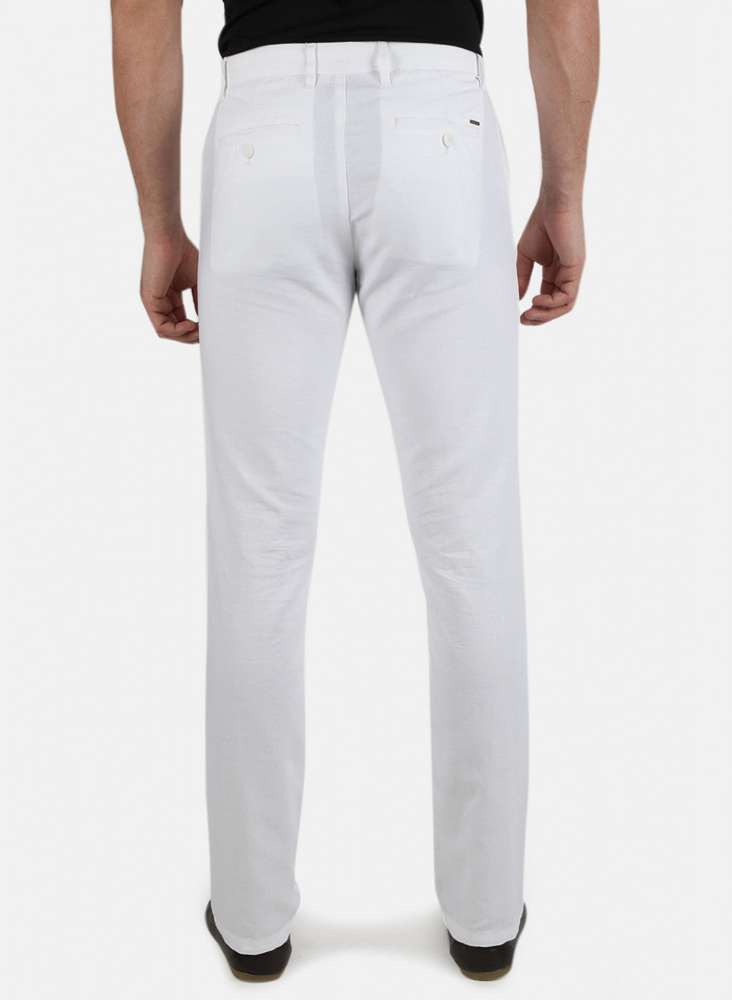 Men White Smart Fit Trouser