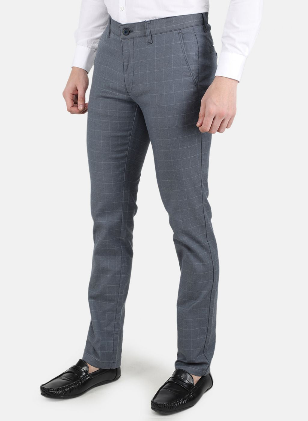 Men Blue Smart Fit Trouser