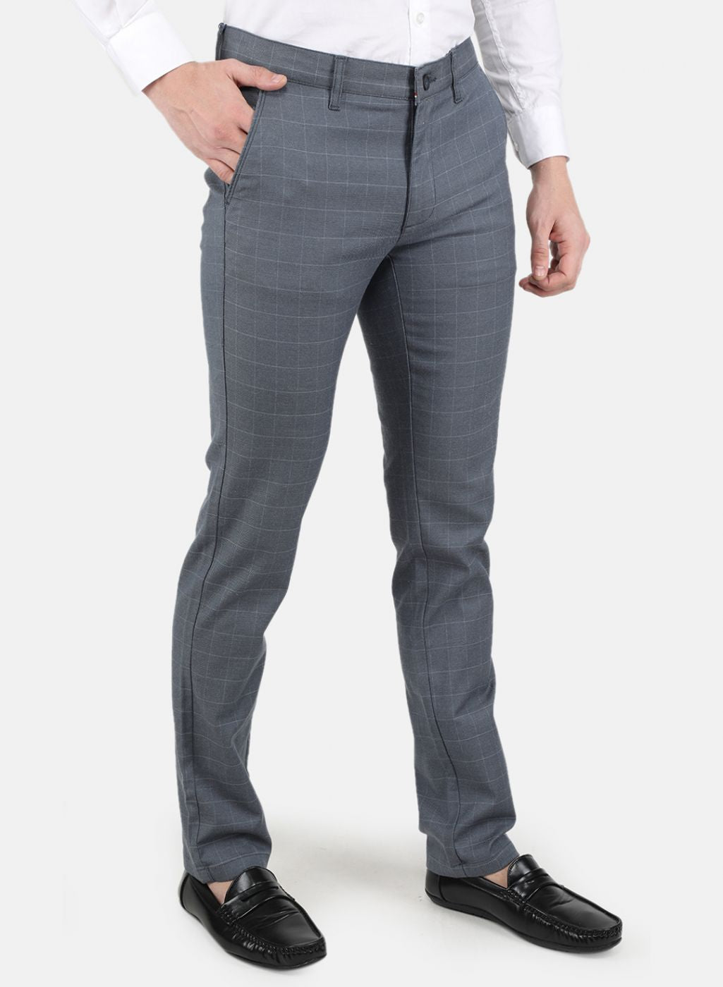 Men Blue Smart Fit Trouser
