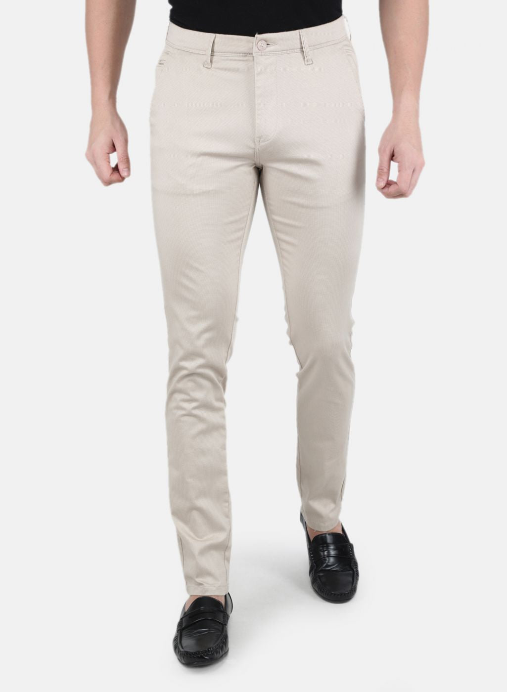 Men Beige Smart Fit Trouser
