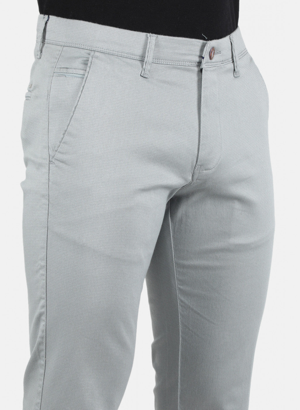 Men Light Blue Smart Fit Trouser