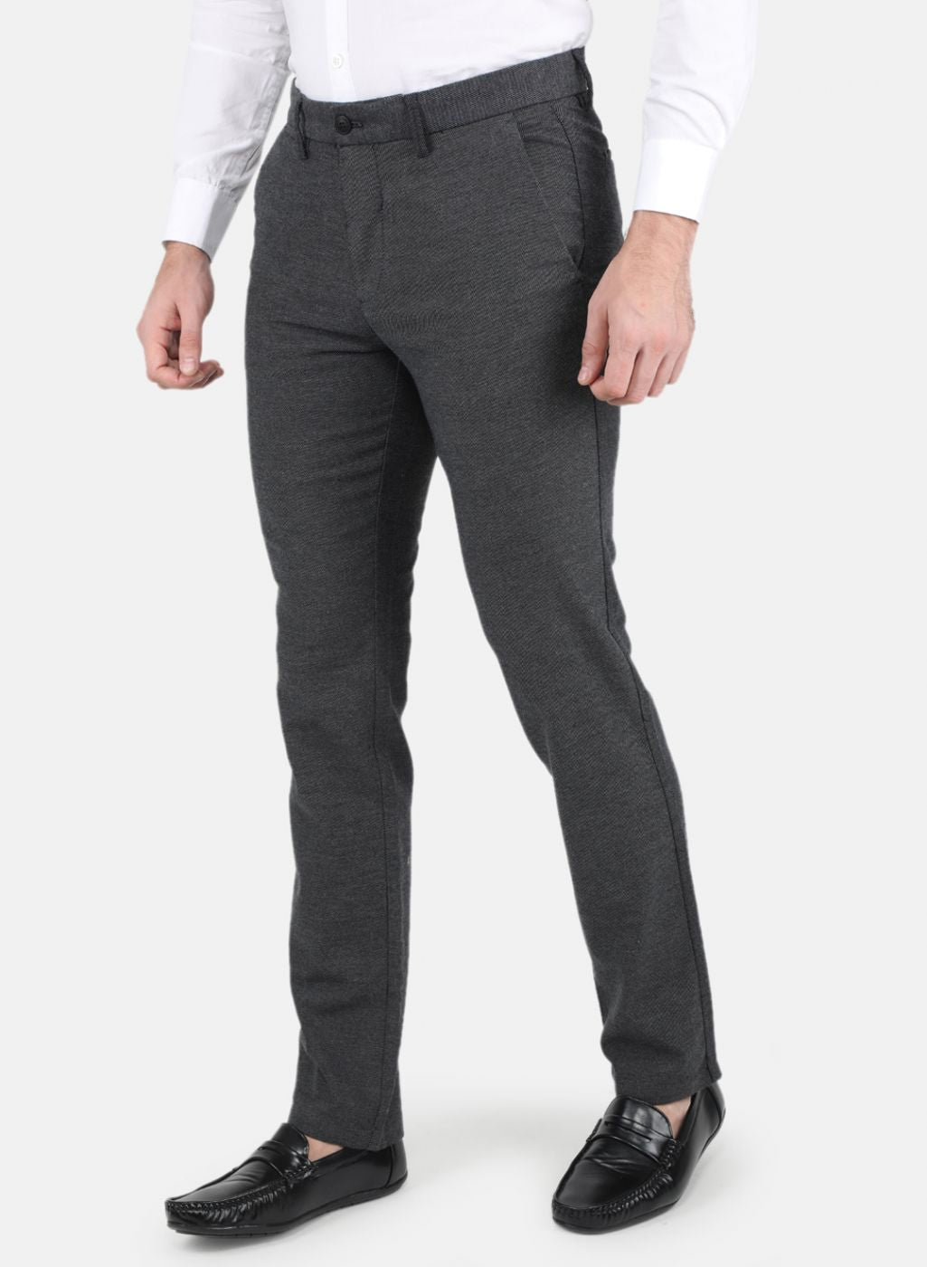 Men Black Smart Fit Trouser