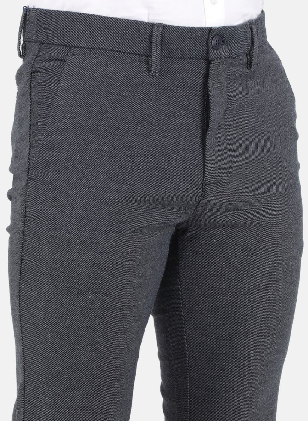 Men NAvy Blue Smart Fit Trouser