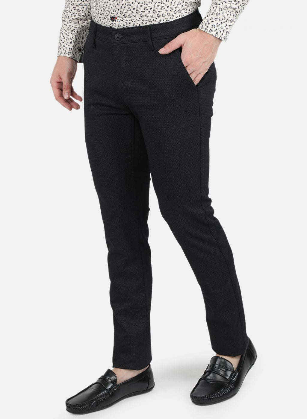 Men Black Smart Fit Trouser