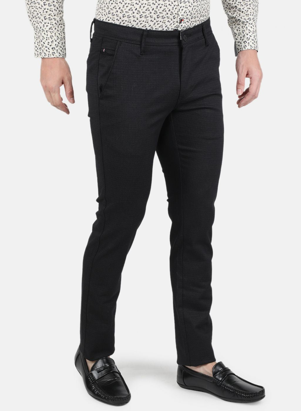Men Black Smart Fit Trouser