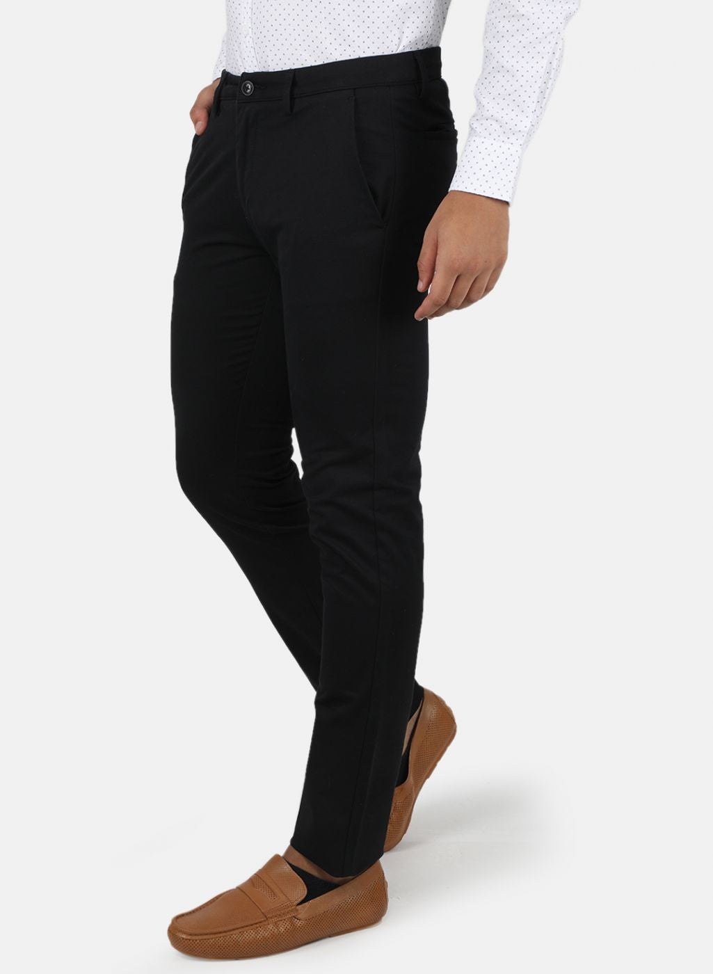 Men Black Slim Fit Trouser