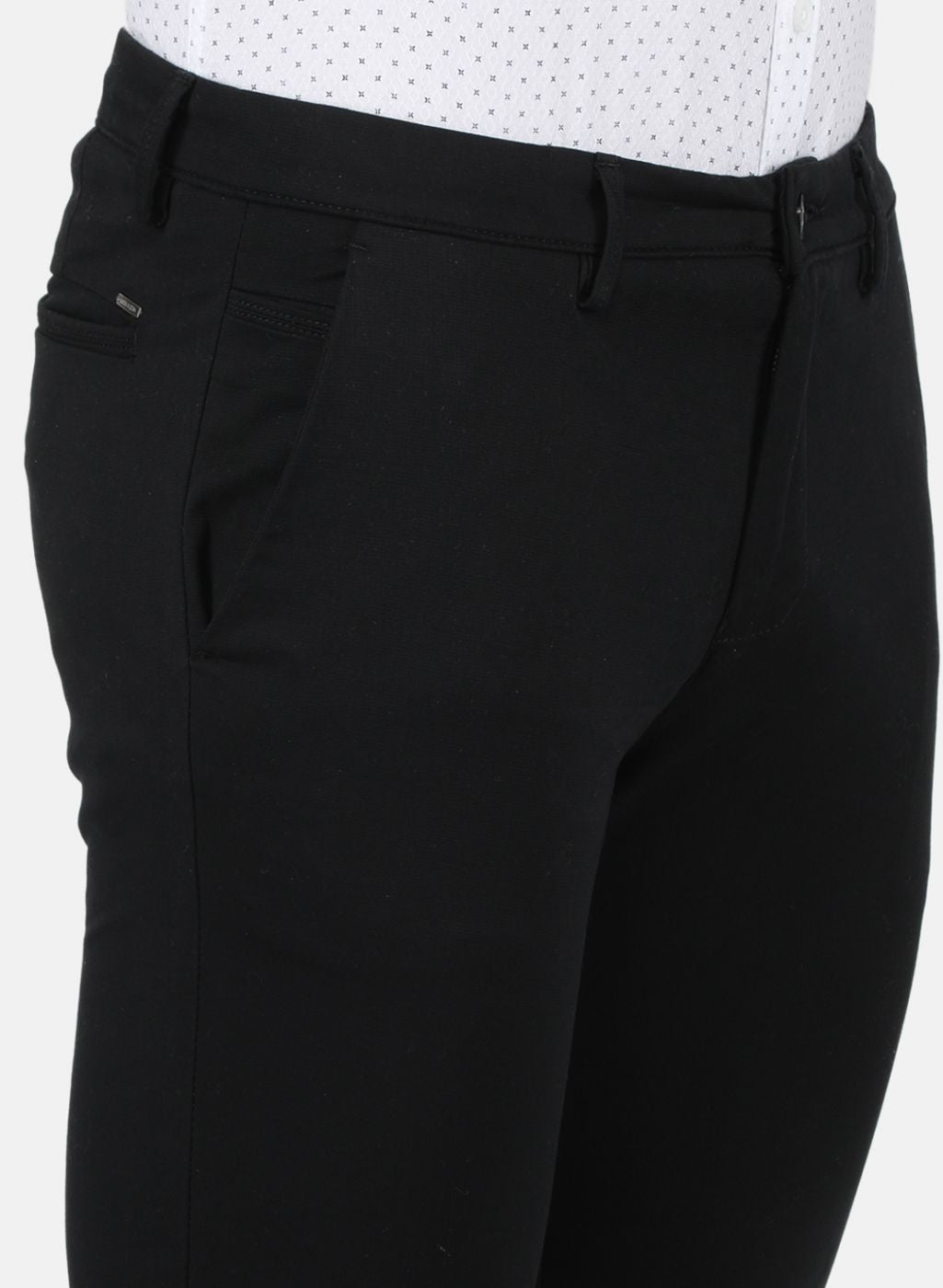 Men Black Slim Fit Trouser