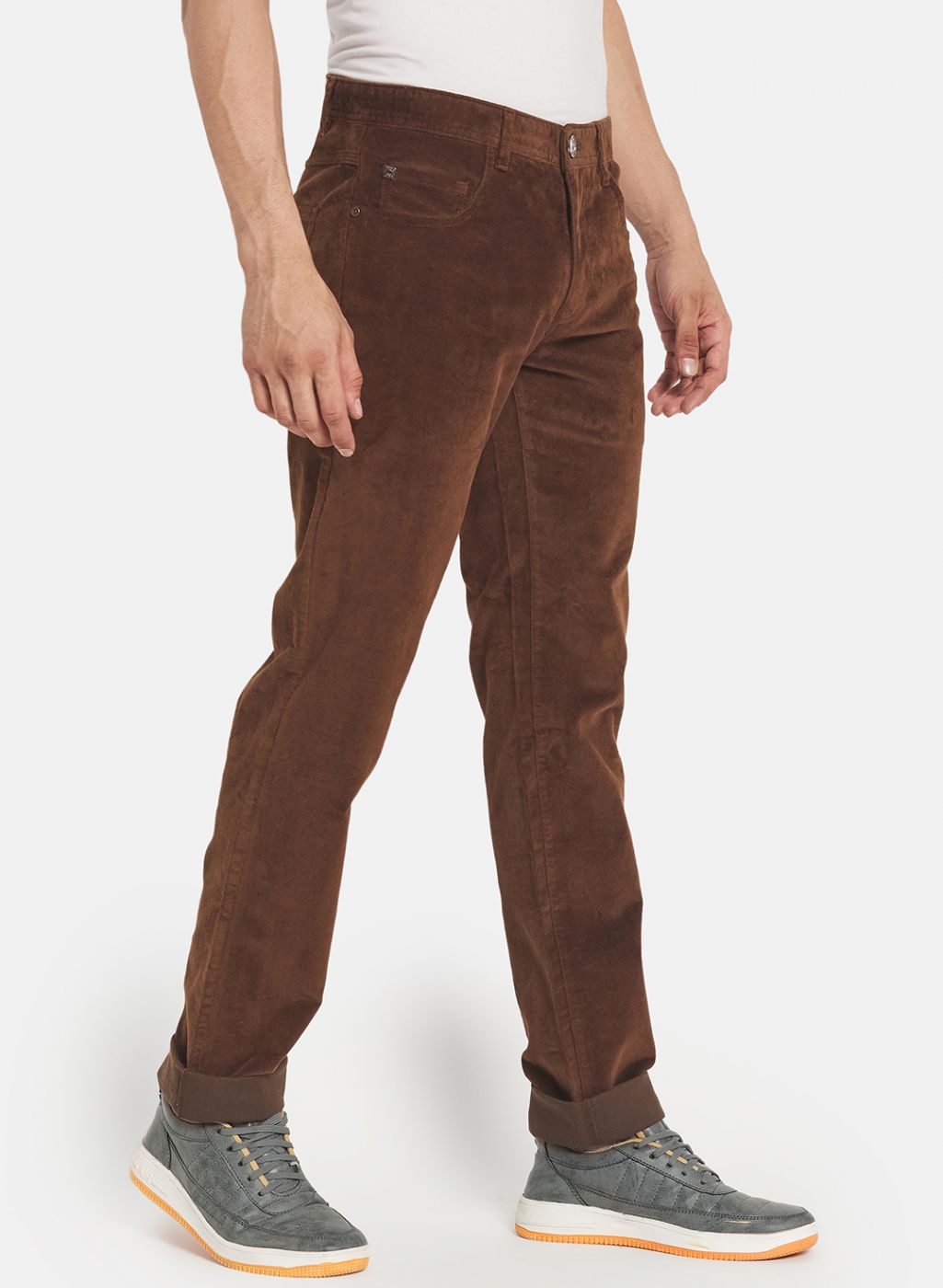Men Brown Smart Fit Trouser