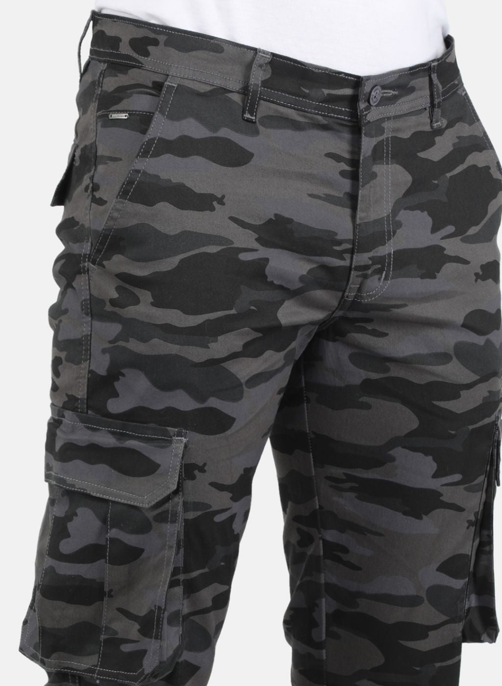 Men Grey Smart Fit Cargo Trouser