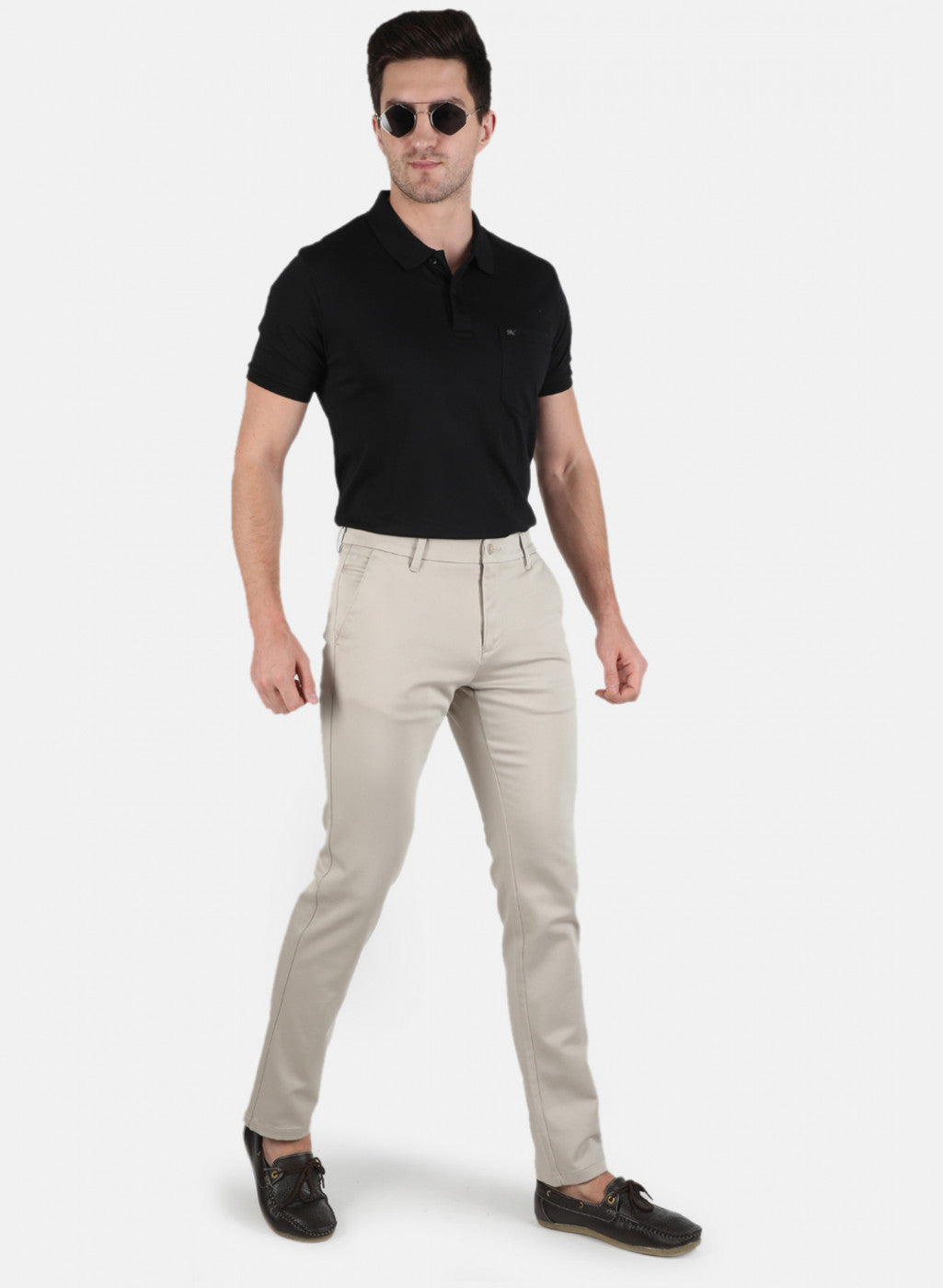 Men Grey Regular Fit Trouser