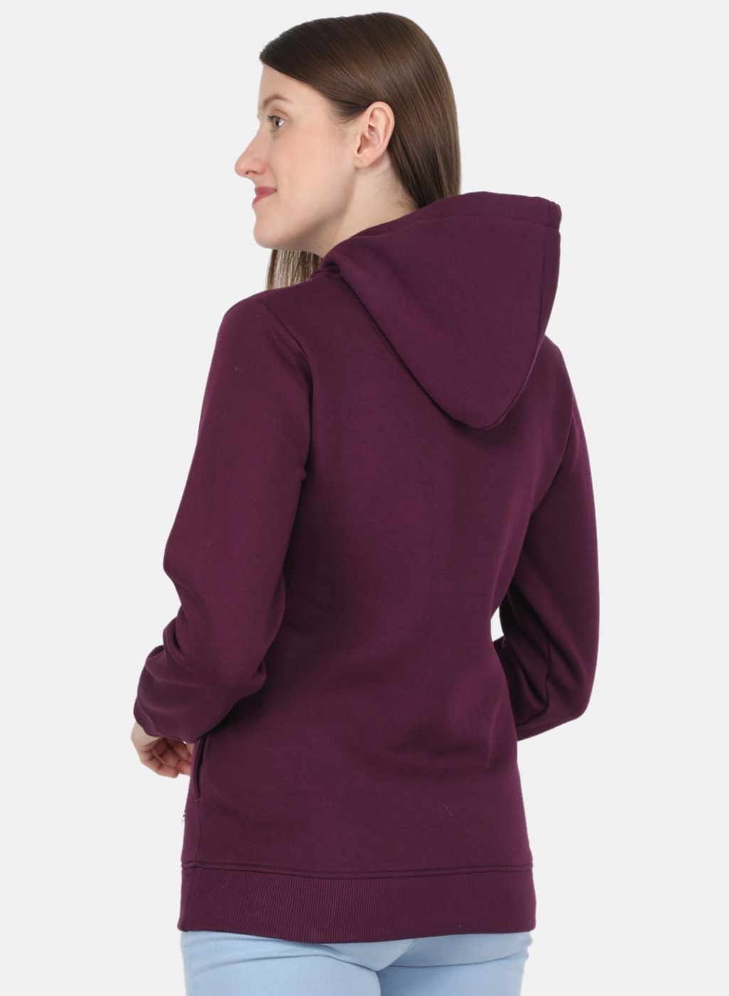 Women Purple Embroidered Sweatshirt