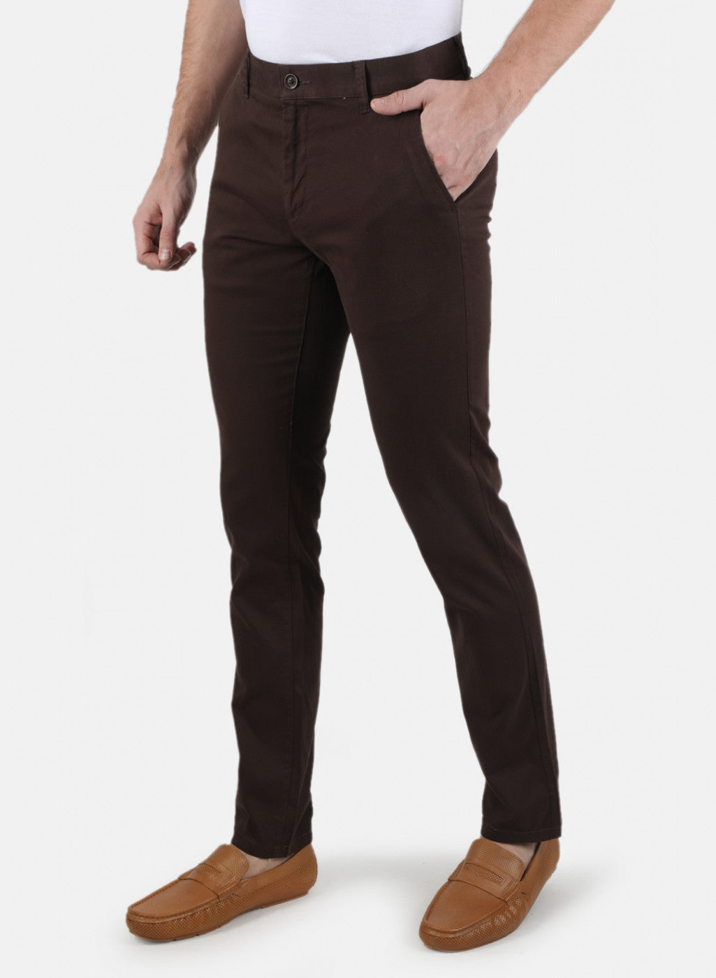 Men Brown Smart Fit Trouser
