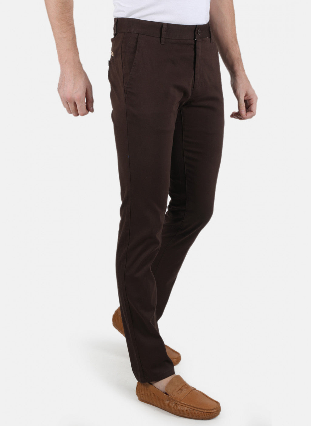 Men Brown Smart Fit Trouser