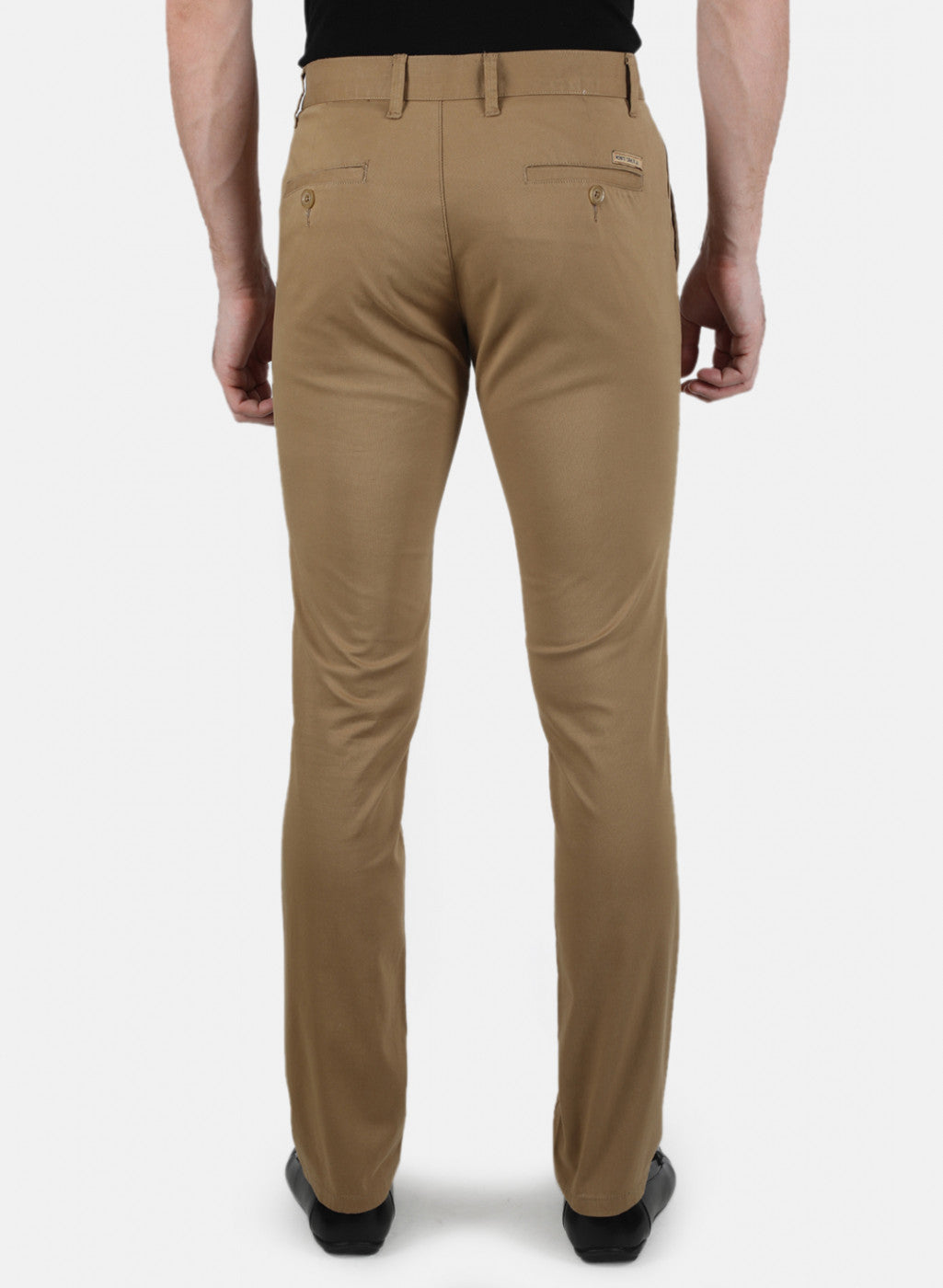 Men Mustard Smart Fit Trouser