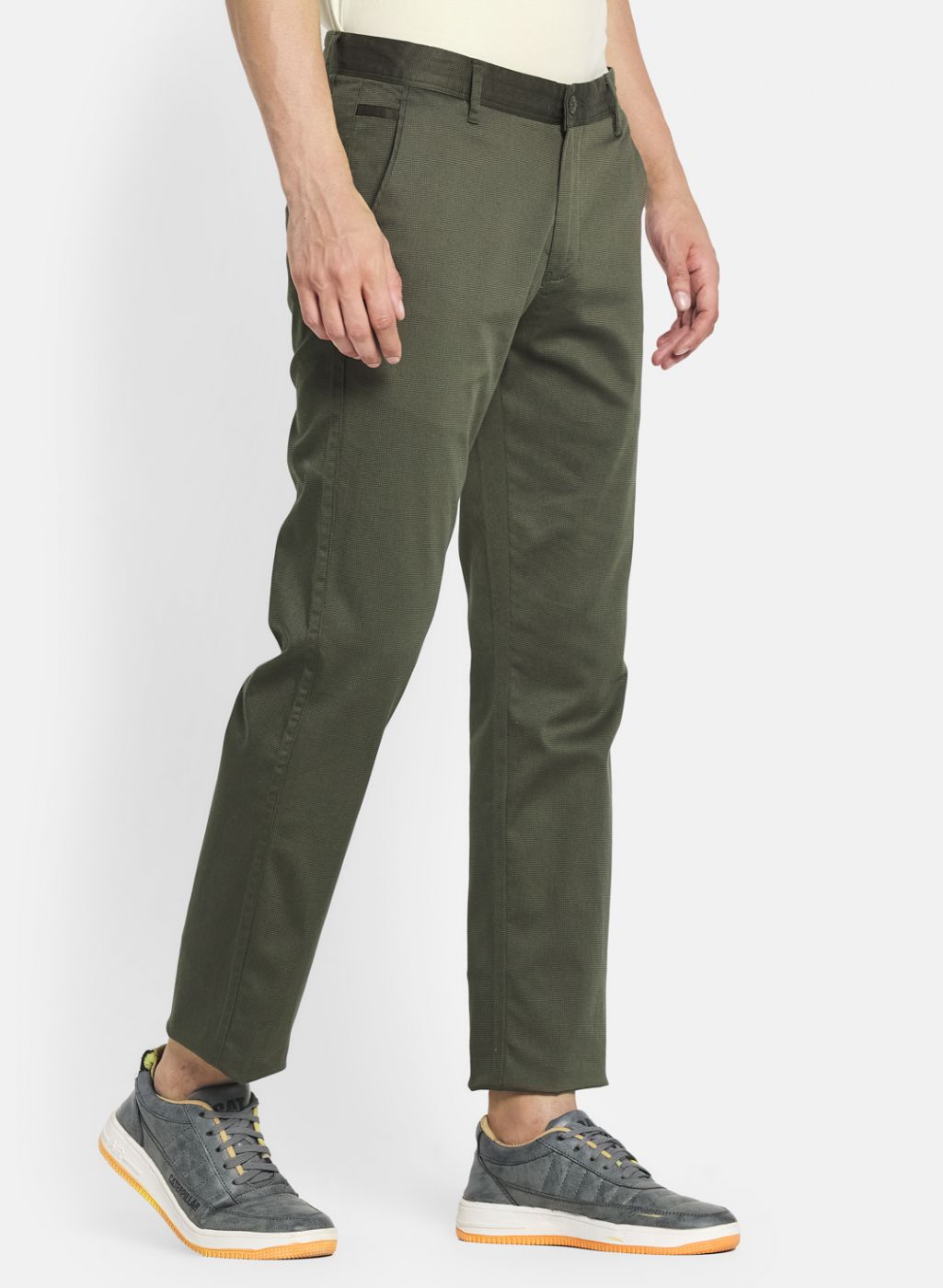 Men Green Smart Fit Trouser