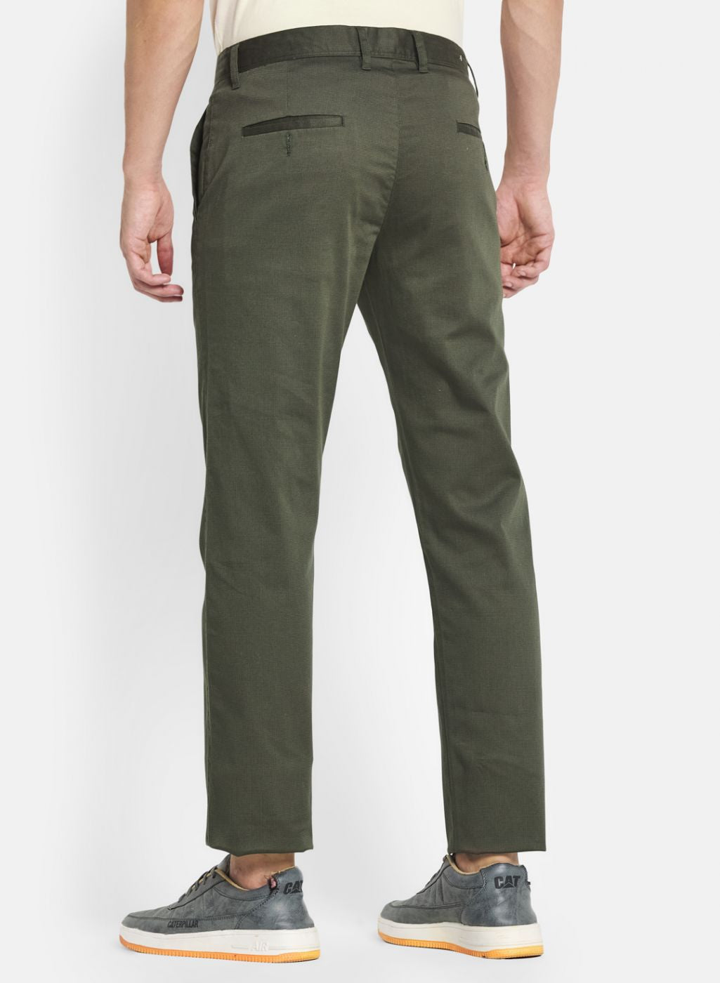 Men Green Smart Fit Trouser