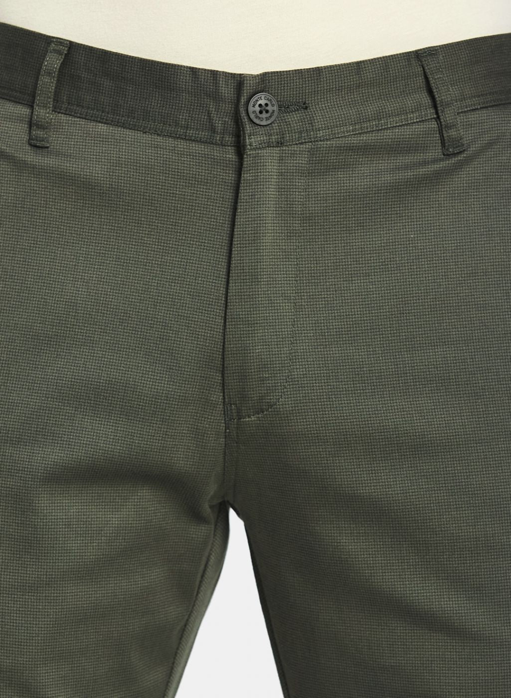 Men Green Smart Fit Trouser