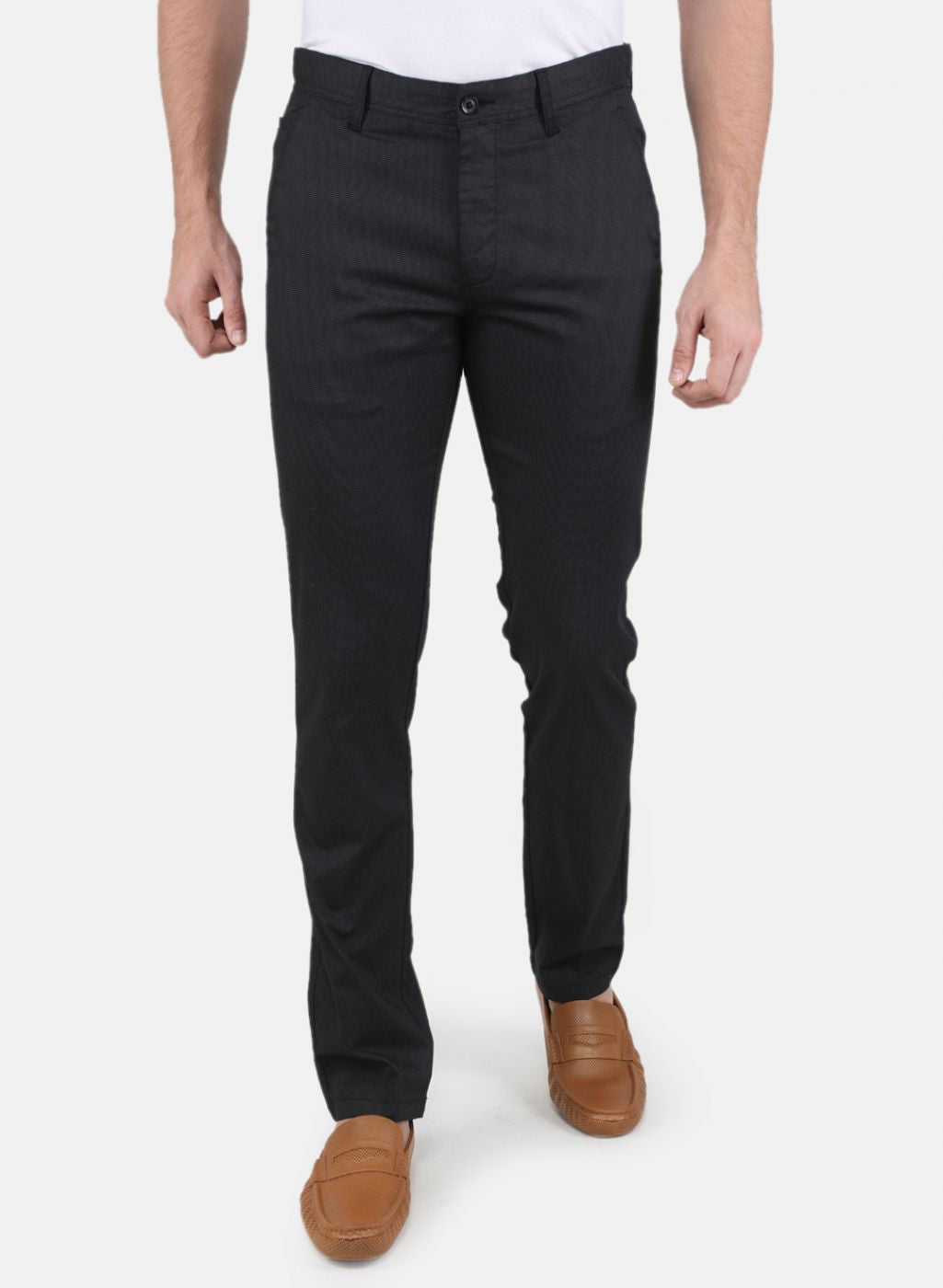 Men Black Smart Fit Trouser