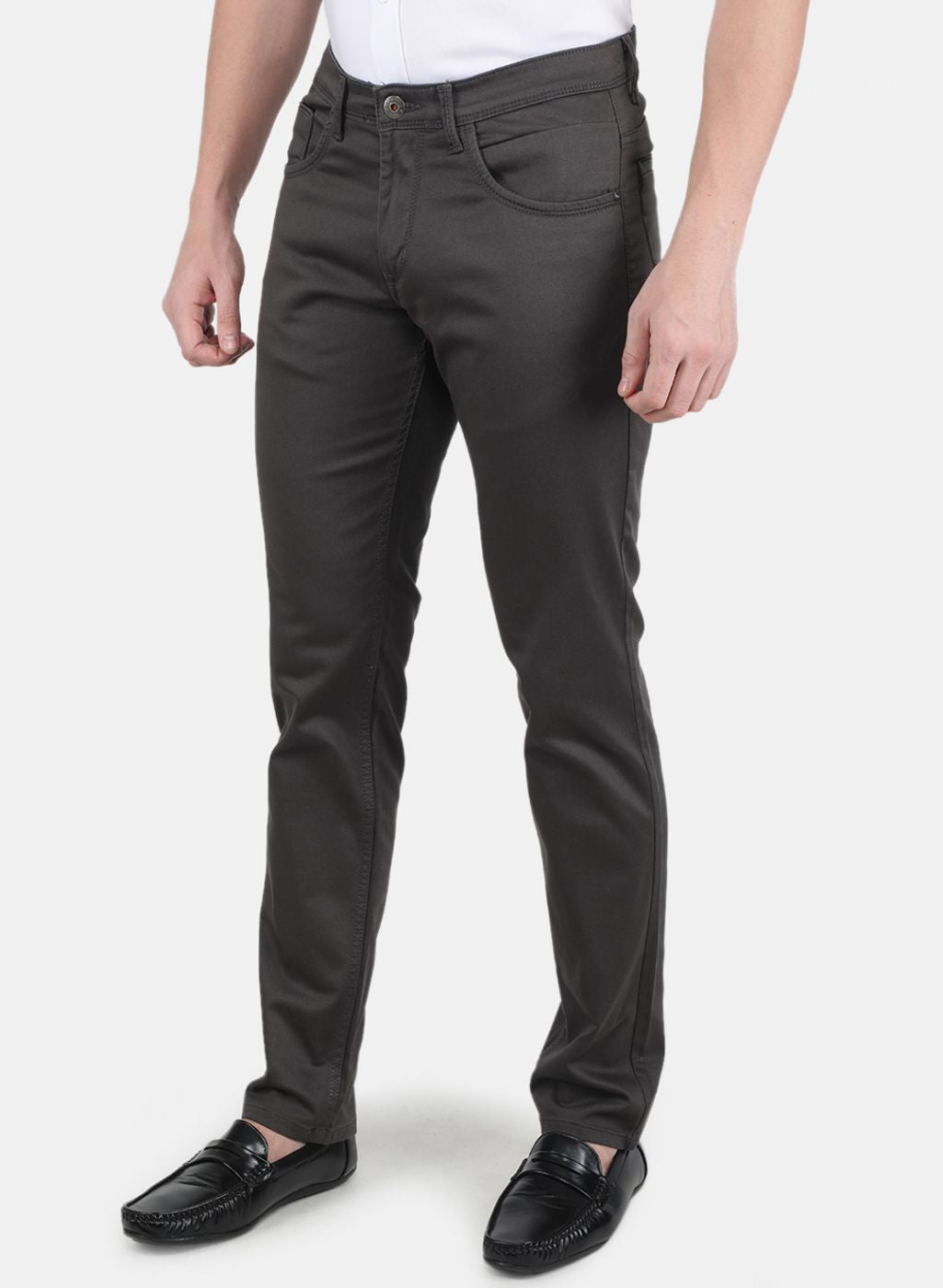 Men Grey Smart Fit Trouser