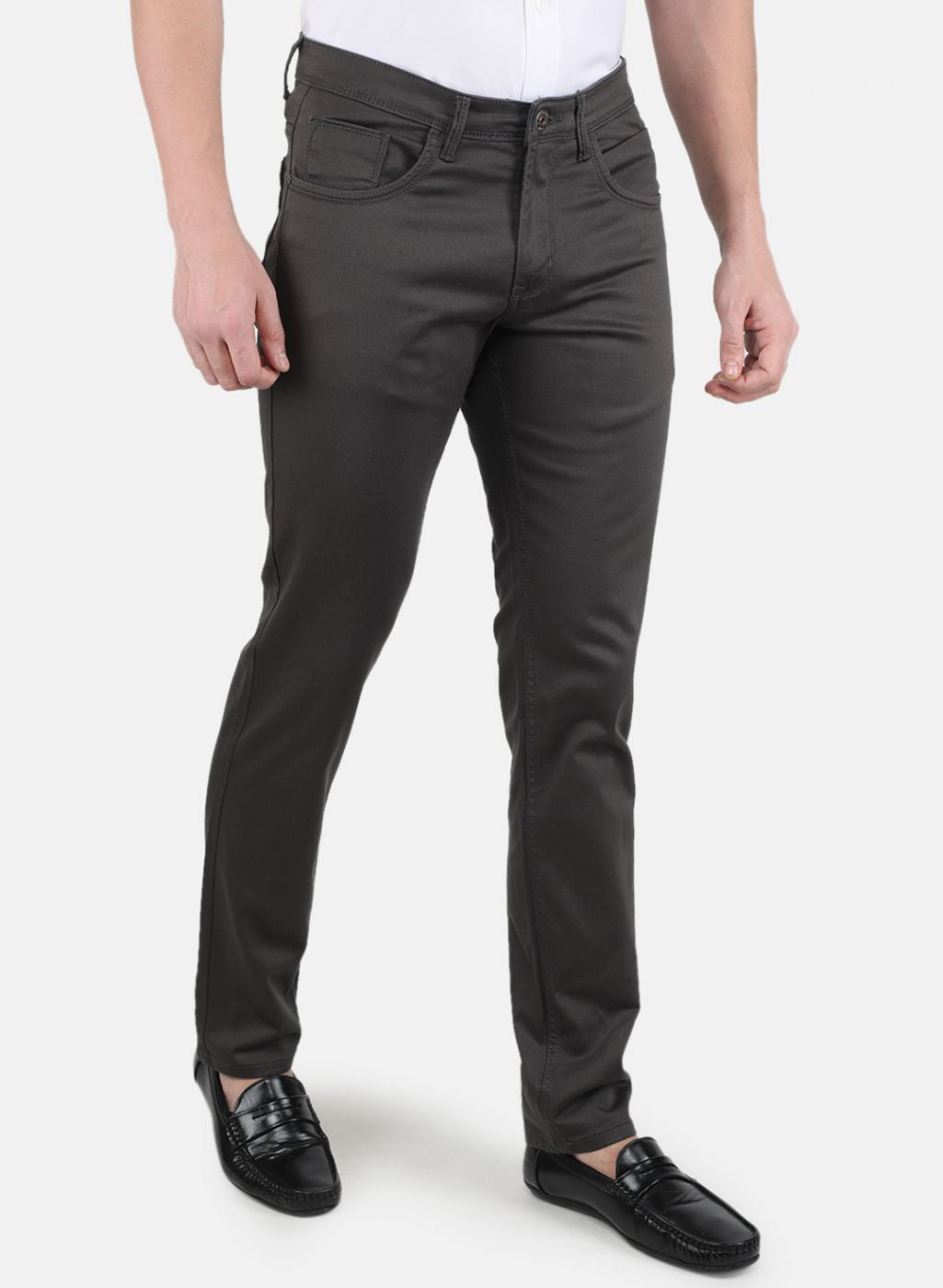 Men Grey Smart Fit Trouser