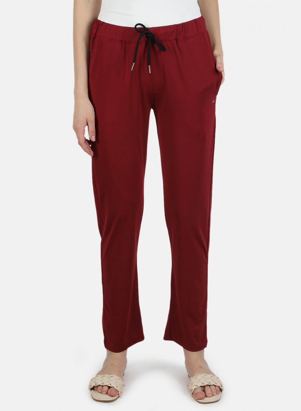 Women Maroon Regular Fit Lower