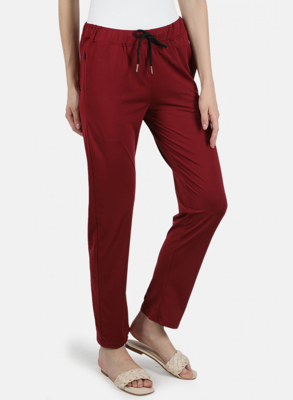 Women Maroon Regular Fit Lower