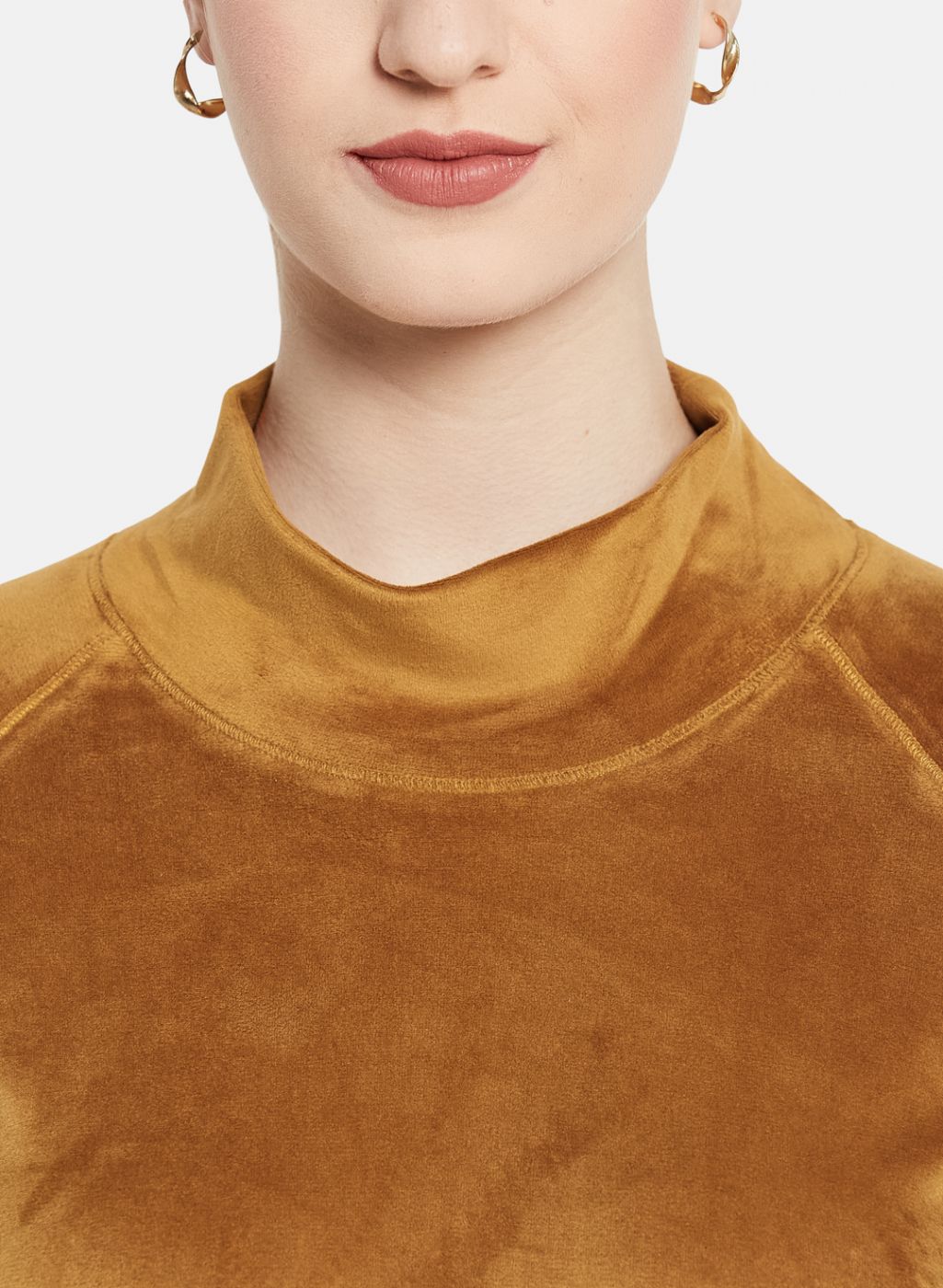 Women Mustard Solid Sweatshirt