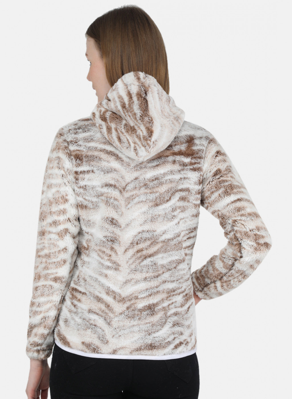 Women Beige Solid Sweatshirt