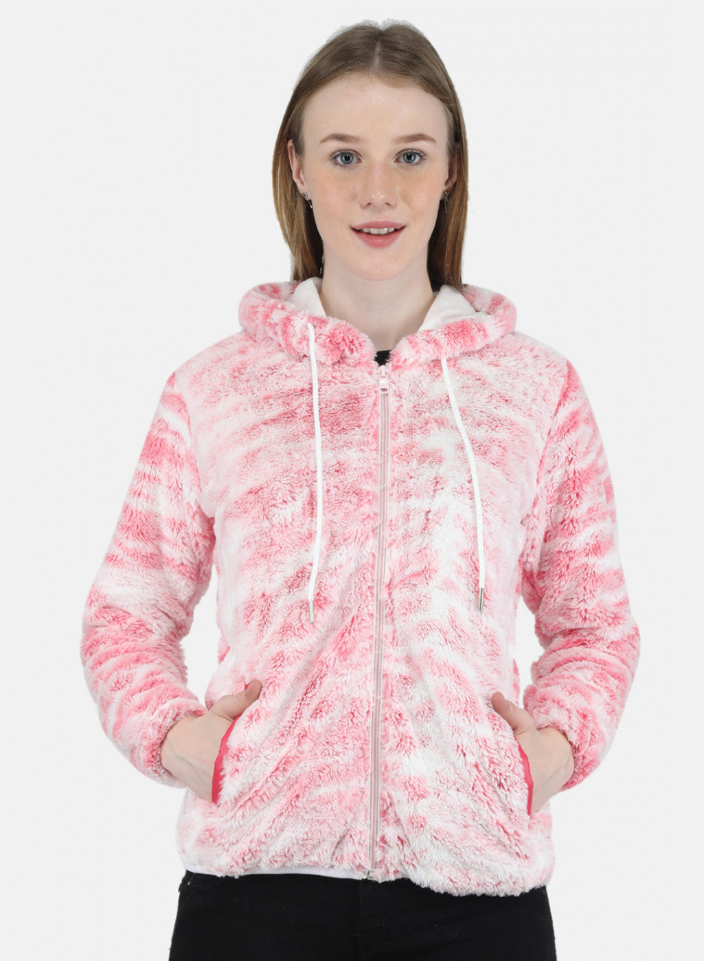 Women Pink Solid Sweatshirt