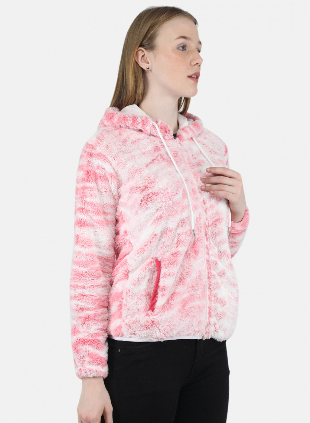 Women Pink Solid Sweatshirt