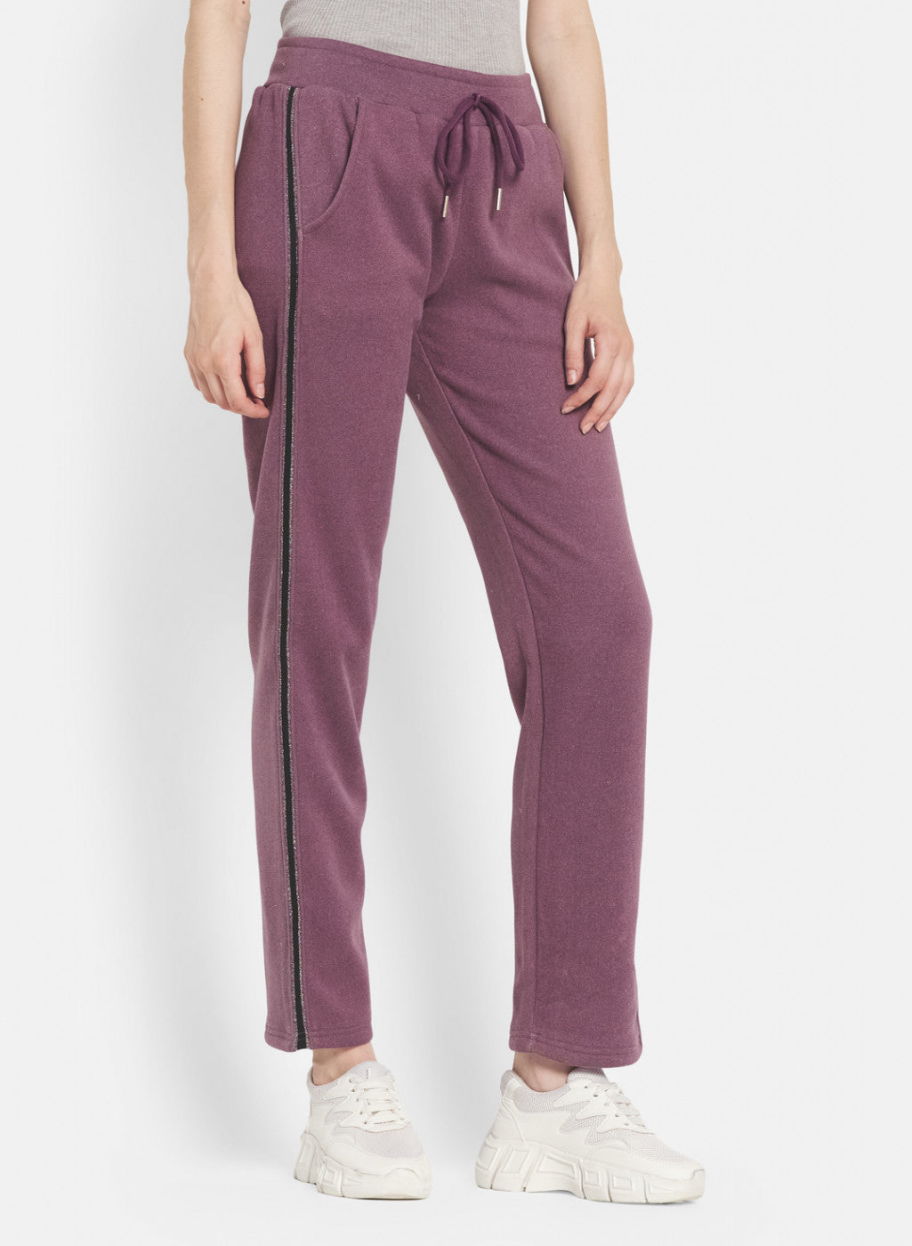 Women Purple Regular Fit Winter Lower