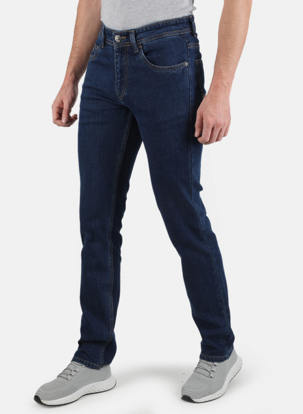 Men Navy Blue Narrow Fit Denim