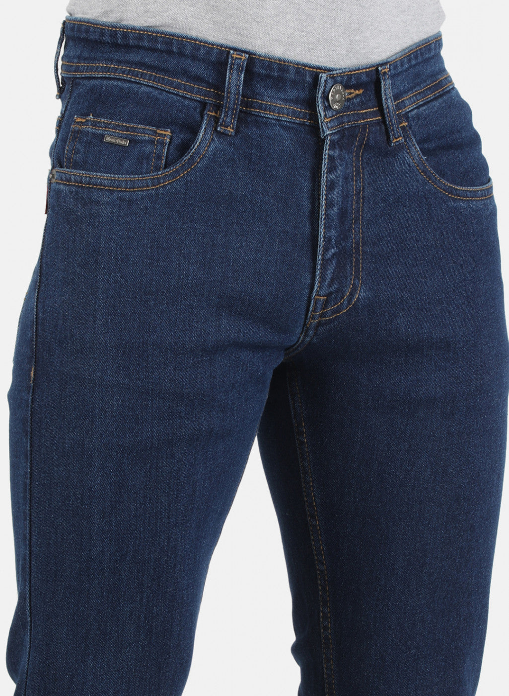 Men Navy Blue Narrow Fit Denim